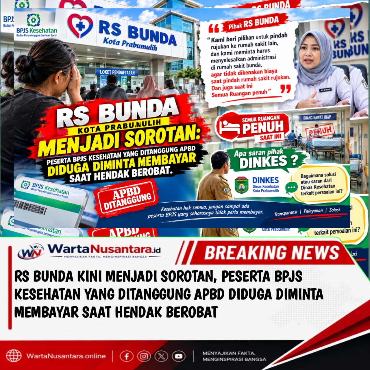 RS BUNDA Prabumulih Menjadi Sorotan, Peserta BPJS Kesehatan Yang Di tanggung APBD Diduga Diminta Membayar Saat Hendak Berobat