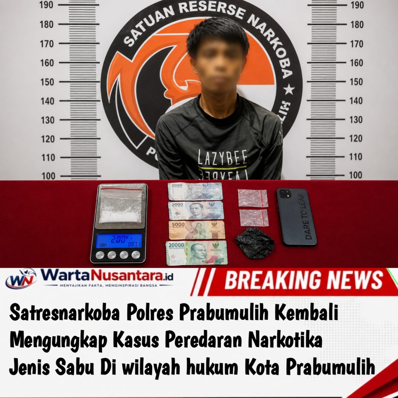 Satresnarkoba Polres Prabumulih Kembali Mengungkap Kasus Peredaran Narkotika Jenis Sabu Di wilayah hukum Kota Prabumulih
